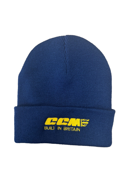 CCM Motorcycles Blue & Yellow logo Beanie Hat