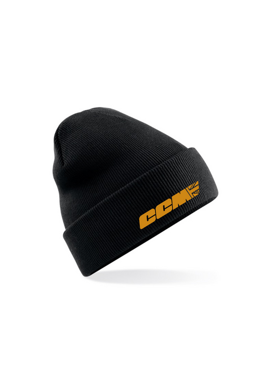 CCM Motorcycles Black & Yellow logo Beanie Hat