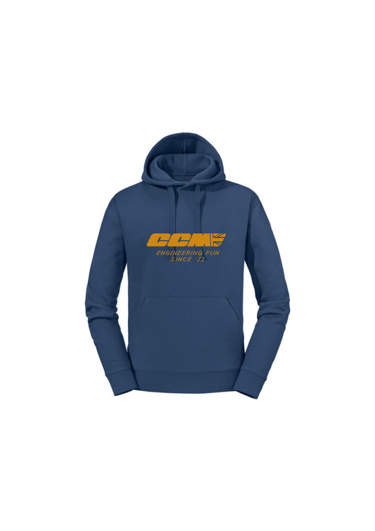 CCM Motorcycles Blue & Yellow Logo Hoodie